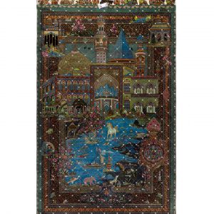 Iranian Hand Knotted Silk Rug